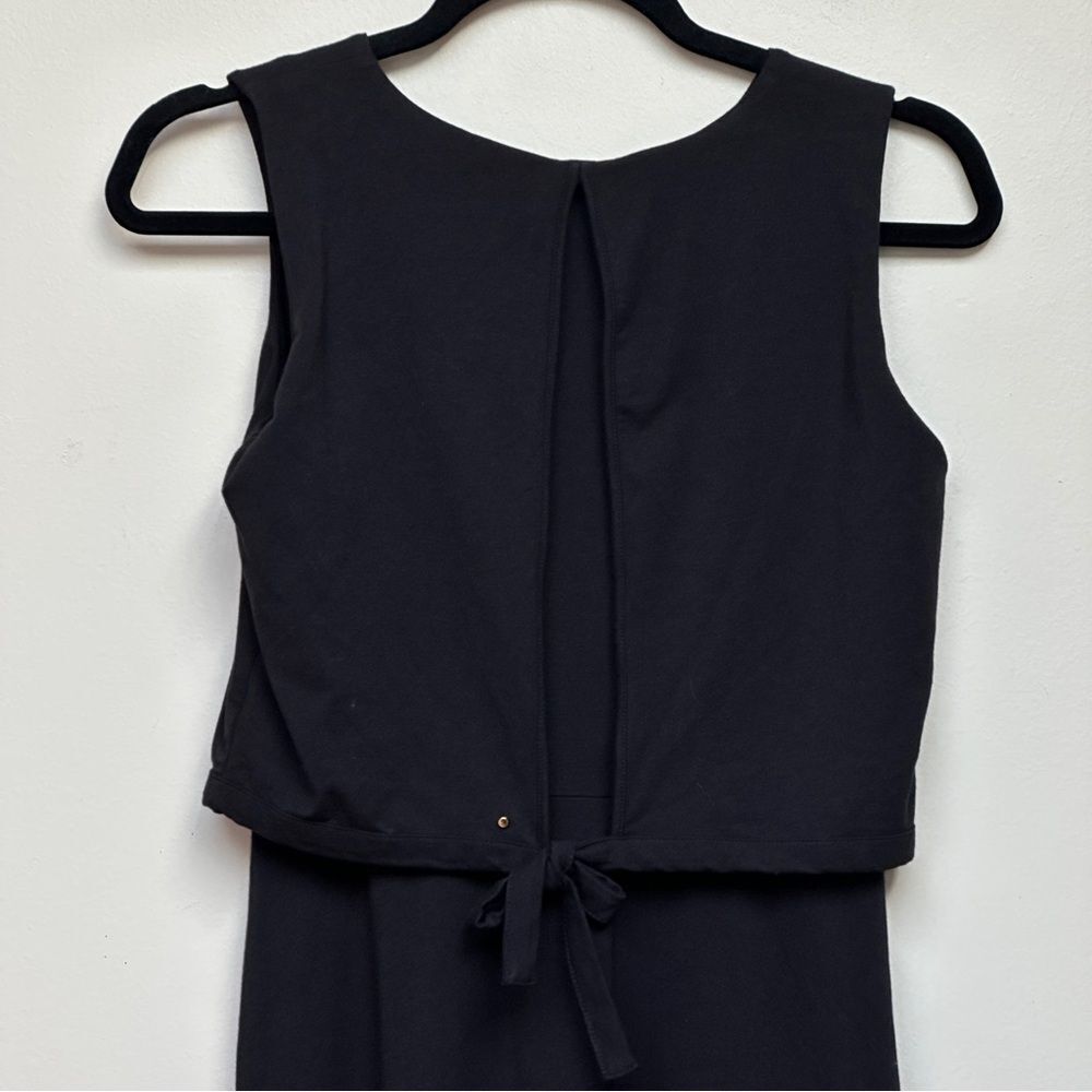 Cuyana Black Asymmetrical Overlay Dress Size X-Small - Picture 4 of 10